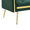 Sofa Bed 2 Seater Click Clack Sofa Settee Recliner Couch with Metal Legs, Green