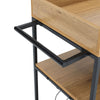 Bar Kitchen Drinks Trolley Serving Cart Hanging Wine Glass Rack Bottles Holder N