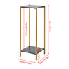 90cm Plant Stand 2/3-Tier Flower Holder Tall Side End Table with Golden Frame