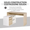 L-Shaped Corner Computer Desk Study Table PC Work w/ Storage Shelf Drawer Office