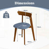 Wood Dining Chairs Set of 2 Mid-Century Modern Kitchen Chairs