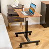 Mobile Standing Desk Height Adjustable Rolling Laptop Desk Overbed Table