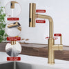 Golden Modern Kitchen Sink Mixer Tap with Pull Out Hose Spray Single Lever 360°
