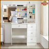 White Dressing Table with LED Lights Mirror Storage Drawers Vanity Makeup Desk