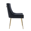 4PCs Viviana Velvet Dining Chairs w/Gold Legs & Ring Handle – Modern Accent
