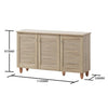 Shoe Cabinet Storage Unit Sonoma Oak Hallway Cupboard 3 Door Wooden Sideboard