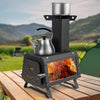 Portable Wood Burning Stove Wood Camping Stove Heater with 2 Cooking Positions