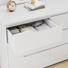 Chest of Drawers White 6 Drawer Storage Cabinet Bedroom Furniture Living Room