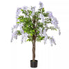 Artificial Realistic Wisteria Flower Tree Faux Plant for Indoor Décor