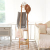 Bamboo Coat Rack Hall Tree Clothes Rail Garment Stand with Storage Shelf