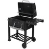 Portable Charcoal BBQ Garden Barbeque Trolley Stainless Steel Grill Stove Cart