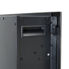 Black Glossy Tempered Glass Panel Electric Fireplace Inset/Wall Mounted/12 Flame