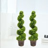 2X Realistic Potted Topiary Trees Artificial Boxwood Fake Grass Plant Tree Ball
