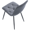 Set of 4 Velvet Dining Chairs Padded Seat Metal Legs Kitchen Home Office UK