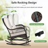 Outdoor Patio Rattan Chair Wicker Sturdy Rocking Armchair Garden Furniture Set