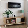 Bio Ethanol Fireplace 900x400 - Wall-Mounted - Black Matt - With Glass - Set