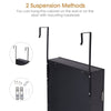 Mirrored Jewelry Cabinet Wall Mounted Hanging Jewelry Armoire Black