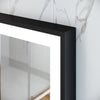 LED Bathroom Mirror 800x600 with Black Frame Demister Pad Touch Sensor Dimmable