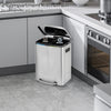 kitchen bin features two 20L compartments for convenient waste sorting