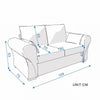 Upholstered Fabric 2 3 Seater Sofa Suite Couch Settee Set Padded Seat Furniture