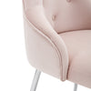 Dining Chair Armchair Velvet Kitchen Dining Room Restaurant Office Chair Pink