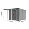 Extra Large Bike Store Garden Shed Metal Steel Open Bicycle Storage Tools Awning