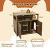 Wooden Side Table Cat House Enclosure Cat Litter Box