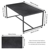 Modern Coffee Table Rectangle Slate Top Tea Dining Table Living Room Storage