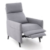 Push Back Recliner Chair Linen Fabric Reclining Armchair w/ Adjustable Backrest