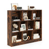 10-Cube Bookshelf 120 CM Wood Display Shelf with 2 Anti-Tipping Kits