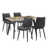 Dining Table Dining Room Kitchen Garden Table Metal Straight Legs Wooden Color