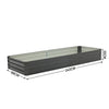 Garden Raised Bed Galvanised Steel Outdoor Planter Pot Vegetable Flower Herb Box