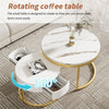 Nest of Tables Set of 2 Round Coffee Tables With Drawer Side Tables Living Room