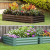 Garden Raised Bed Metal Planter Box Square/Rectangle Planting Trough Grow Beds