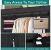 Fabric Canvas Wardrobe With Hanging Rail Shelving Clothes Storage Large Cupboard