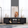 Modern Wood Universal Stand for TV up to 65" Media Console Table w/Shelves