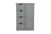 Bathroom Floor Cabinet Cupboard Hallway Storage Unit 4 Drawers 1 Door White/Grey