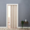 Folding Door PVC Internal Accordion Concertina Sliding Door Brown Ivory White