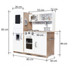 Wooden Play Kitchen Pretend Role-Play Kids Toy With Lights & Sounds LARGE- White