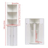 180cm Tall Corner Cabinet with 3-Tier Shelves & 2 Doors Storage Living Room Slim