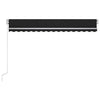 Manual Retractable Awning with LED 400x350 cm Anthracite