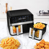 9L Visible Air Fryer Dual for Home 8 Preset Timer Control Touch Screen Oven UK