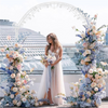 Beautiful Leaf Flower Pattern Wedding Arch Backdrop Stand Garden Planter Trellis