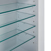 Wall Mounted Wooden Display Cabinet Glass Shelves Storage Organizer Showcase