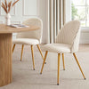 Dusk Iris Natural Stripe Linen Set of 2 Dining Chairs RRP £129