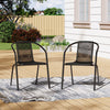 Garden Bistro Furniture Table Rattan Chairs Variable Shape with Umbrella Hole