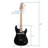 Glarry 39" Full Size Electric Guitar with Amp Case & Accessories Pack Beginner