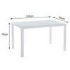 Modern White Dining Table Tempered Glass Kitchen Furniture For 4-6 Seater