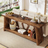 70.86-Inch Farmhouse Console Table, Industrial Narrow Long Sofa Entryway Table
