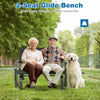 Outdoor Bench 2-person Glider Patio Glider Rocking Loveseat w/Ergonomic Backrest